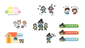 THM English School様　ロゴ・イラスト